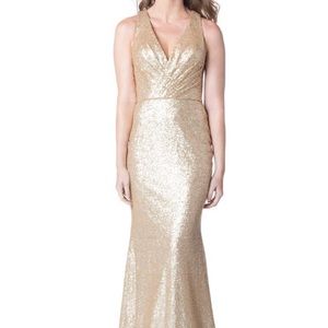 ✨Bari Jay Gold Sequin Dress✨